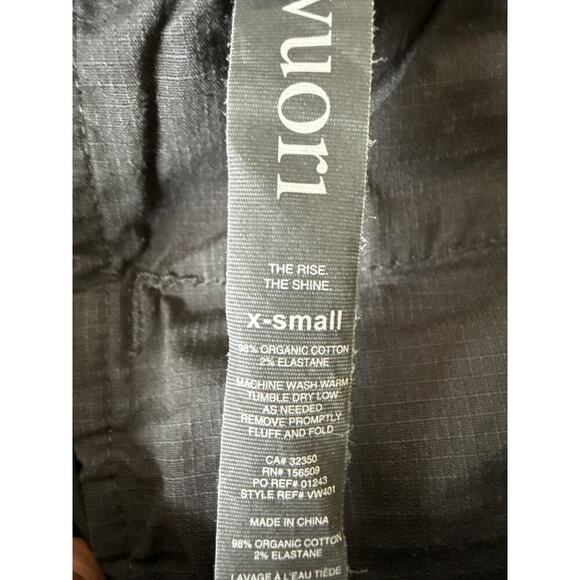 Vuori Pants Gray Black Camouflage Ripstop Cargo Canvas Drawstring Womens XS - Picture 9 of 11